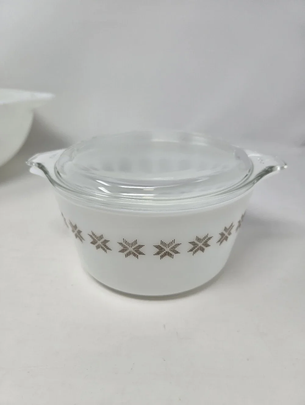 VINTAGE PYREX TOWN & COUNTRY CINDERELLA BOWL #444 #443 CASSEROLE DISH SET OF 3